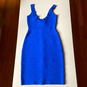 Herve Leger XXS Blue Dress